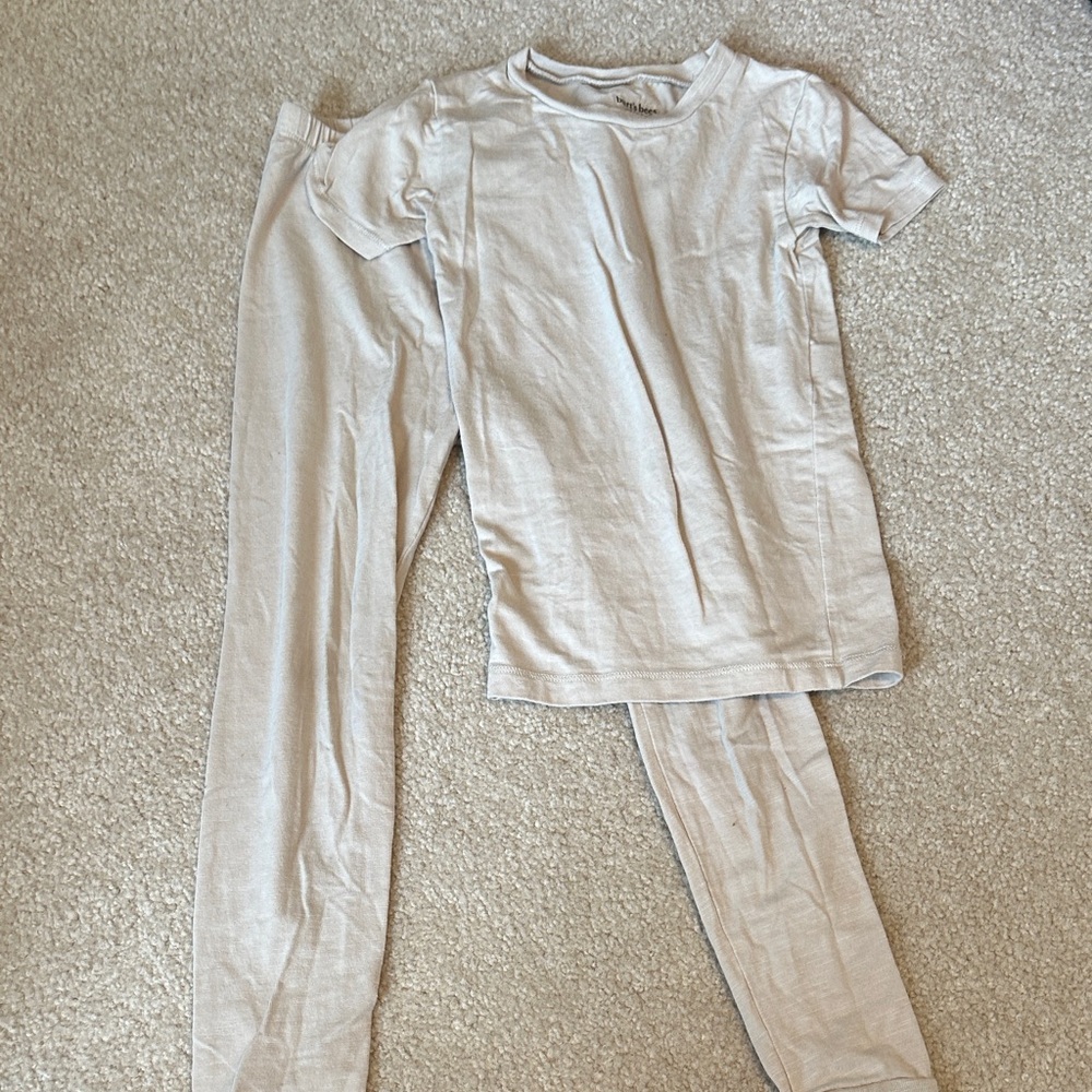 Burt's Bees Kids Pajama Set in Light Beige